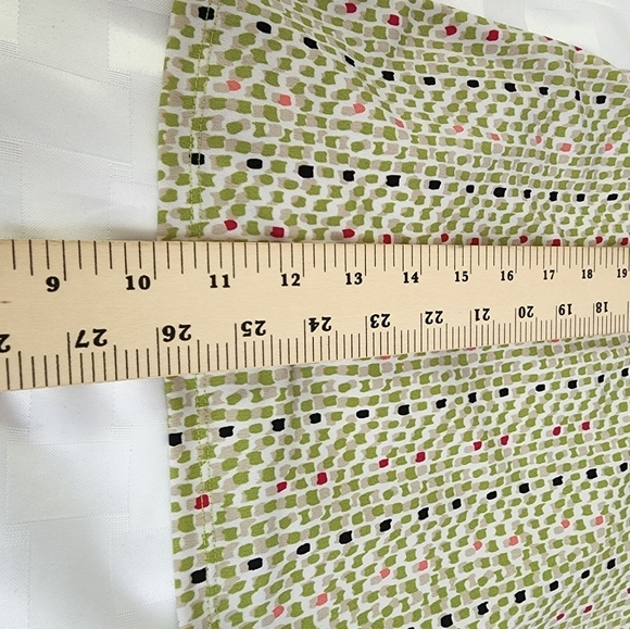 Liz Claiborne Key Hole Neck Sleeveless Lime Green Speckled Women's Top Size L - Picture 6 of 6